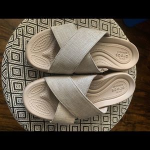 Crocs Capri Shimmer Xband Sandals size 8